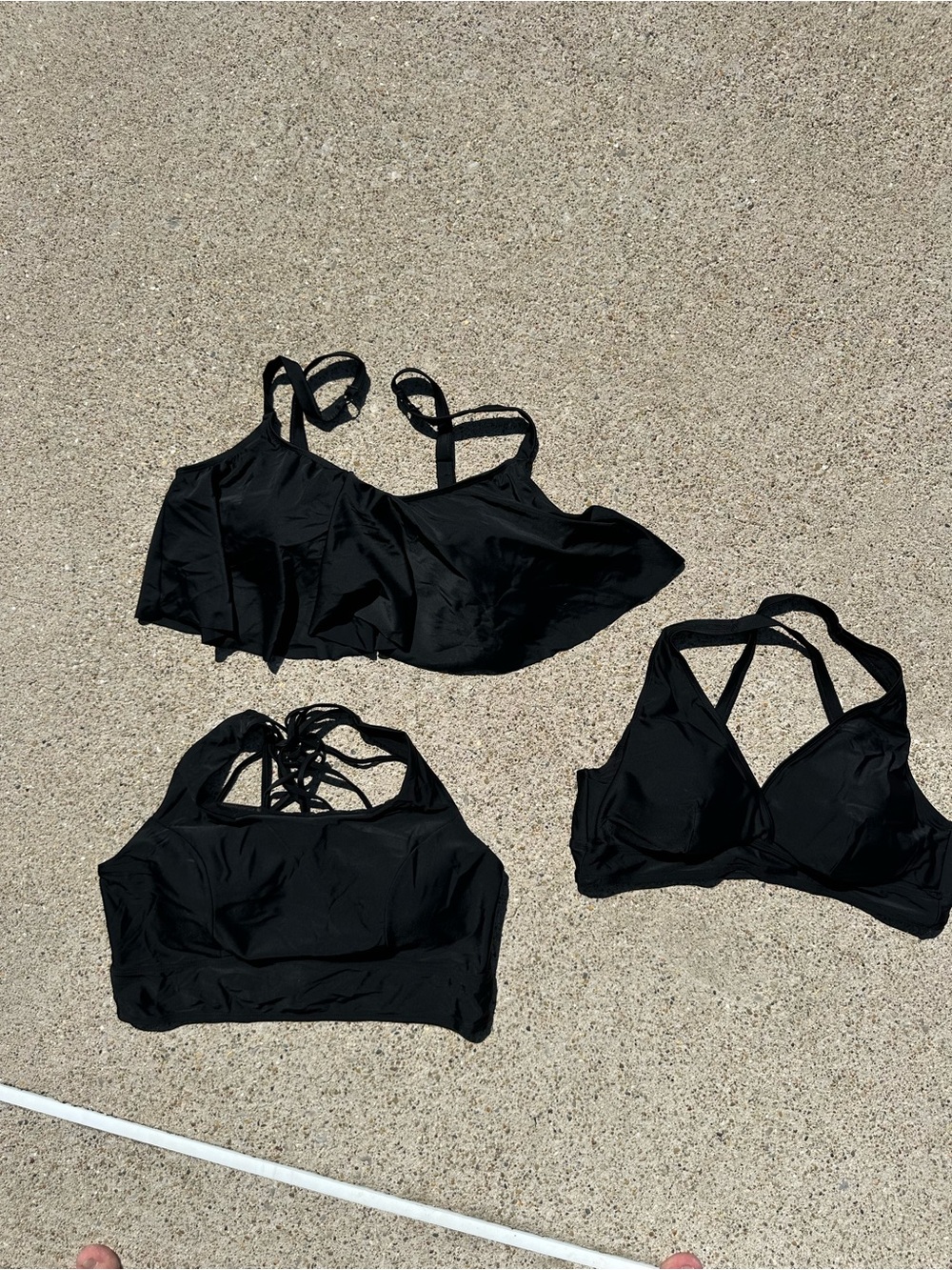 torrid Black Three-Piece Women's Swim Top Set